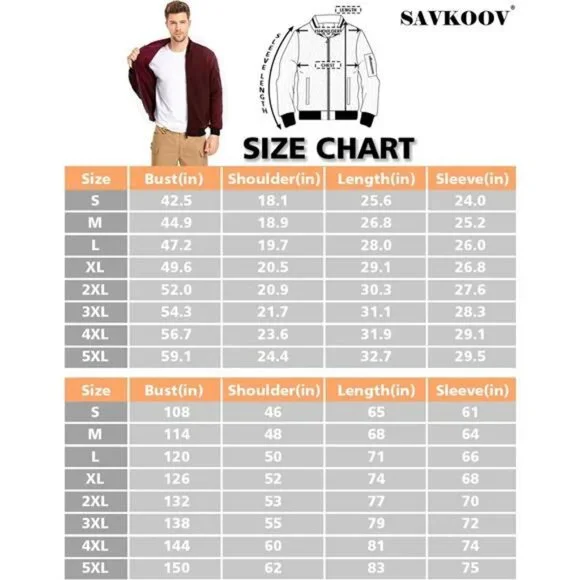 Mens Lightweight Jacket Casual Bomber Jacket Varsity Coat - Picture 6 of 7